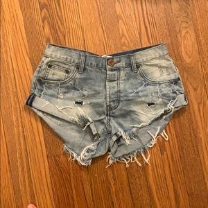 One Teaspoon shorts with fringe size 27